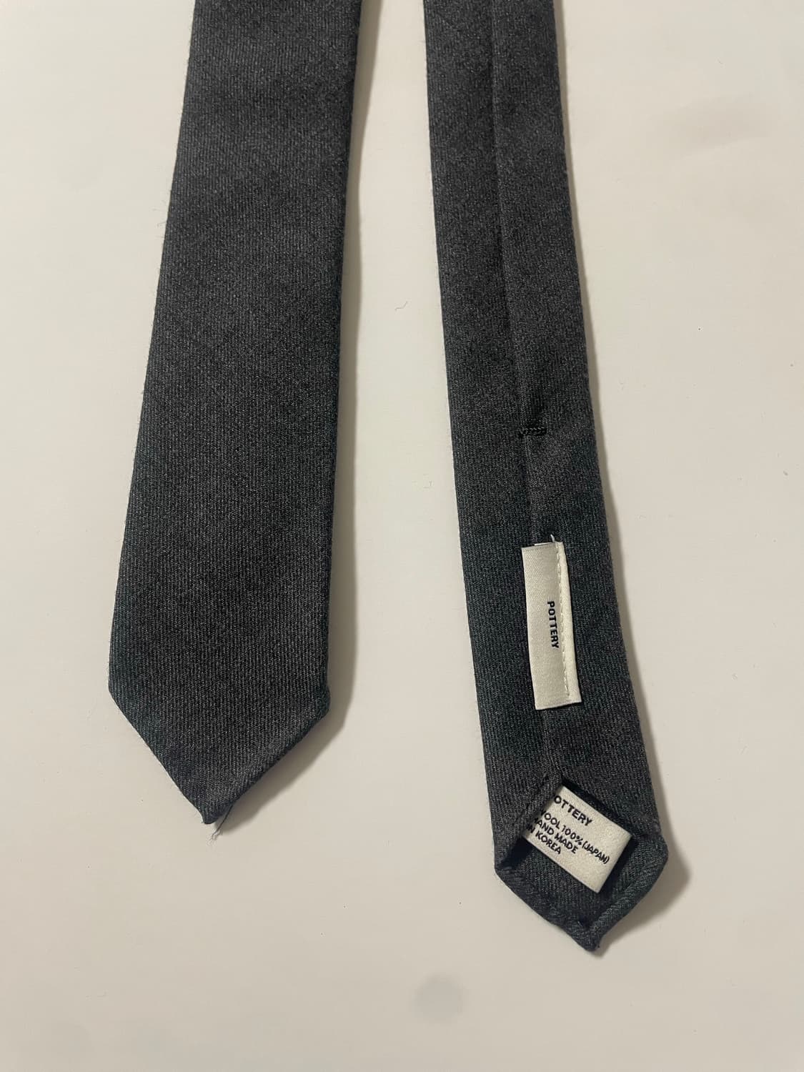 포터리 울 슬림타이(미드 그레이) 상품이미지1