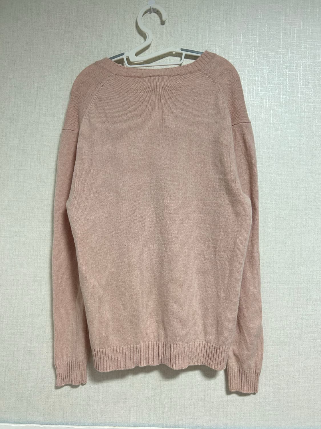 라코스테 일본판 브이넥 울 니트 가디건 베이비 핑크 연핑크    상품이미지6