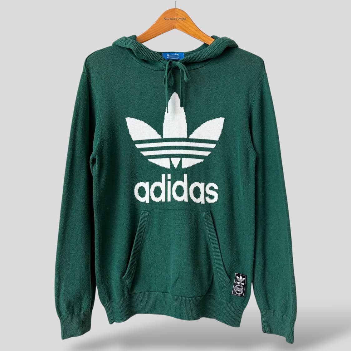 (S-M)아디다스 빅로고 코튼 니트 후드 상품이미지1