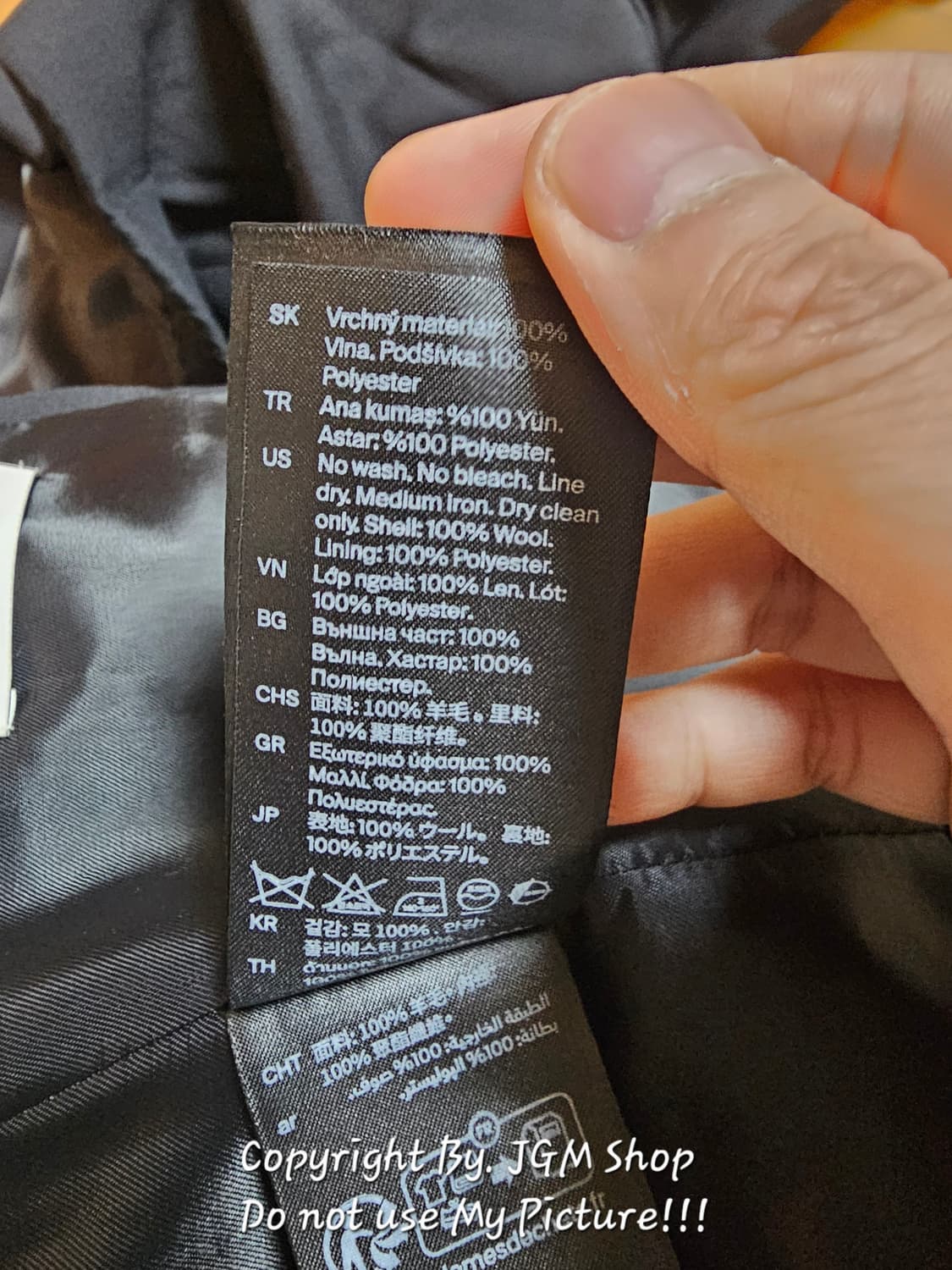 COS 울 테일러드 크롭 자켓 블랙 46(M) 상품이미지5