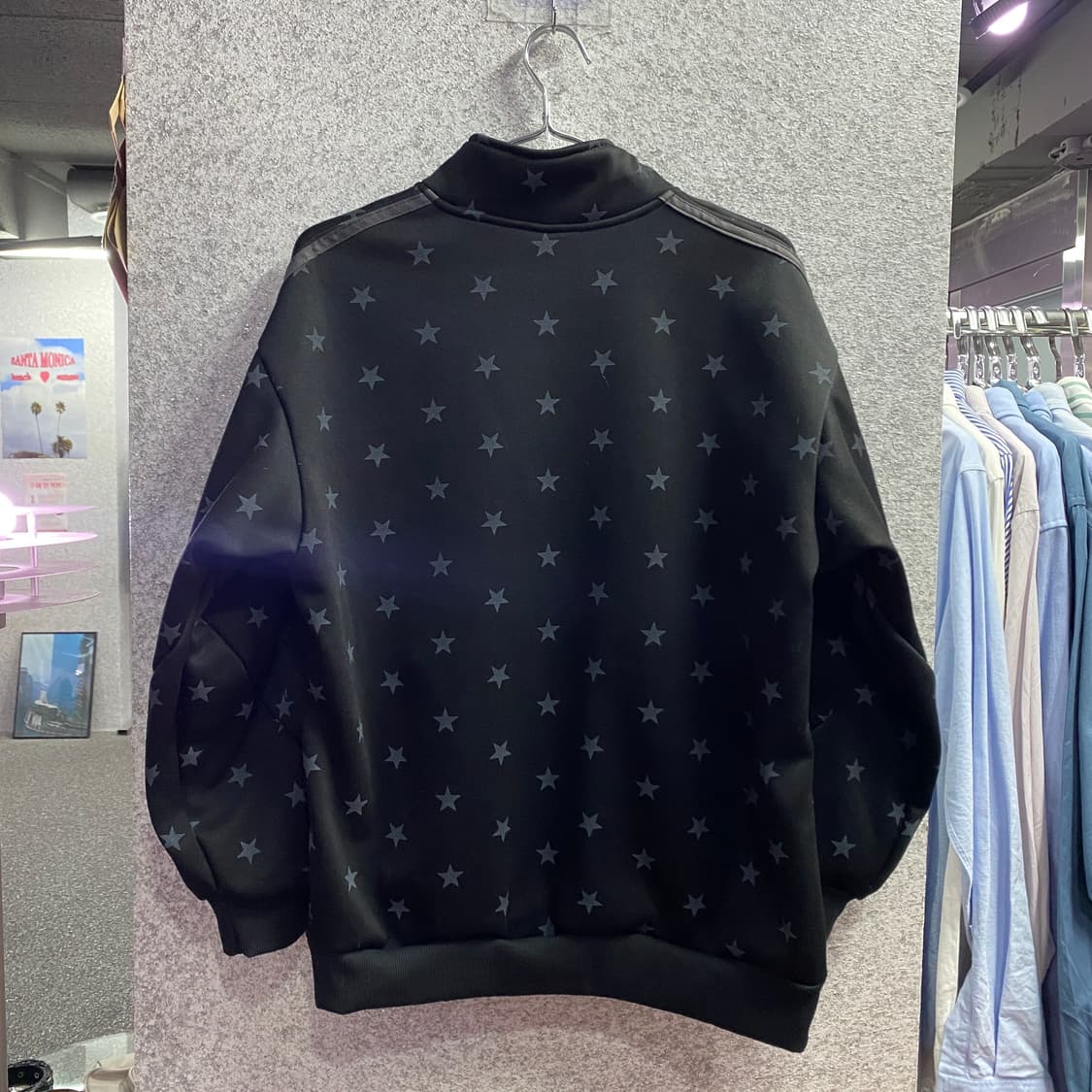 빈티지 스타 패턴 사이드라인 그레이 트랙탑 져지 B3490 상품이미지4