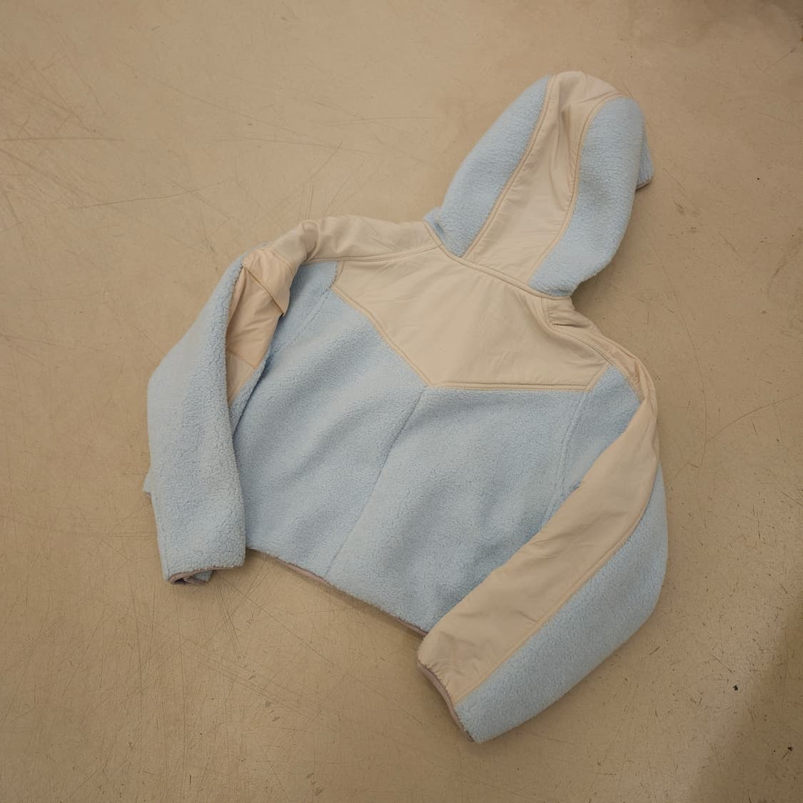 조던 배색 크롭 플리스 아노락 집업 상품이미지3