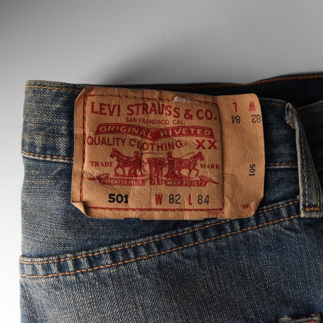 리바이스 501 오리지널 핏 워싱 데님 상품이미지5