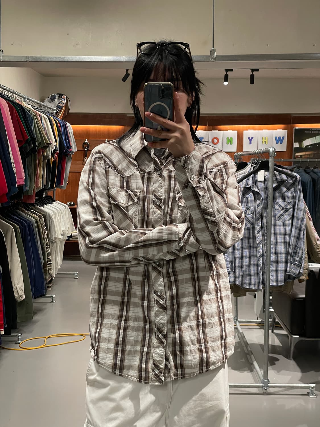 빈티지 웨스턴 체크 셔츠   상품이미지2