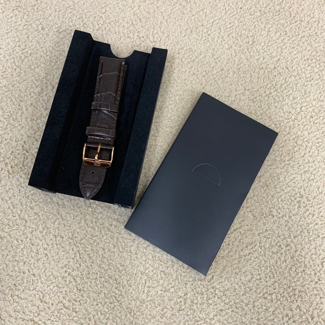 다니엘웰링턴 가죽 스트랩 커플 세트, 시계 스트랩 손목시계 상품이미지2