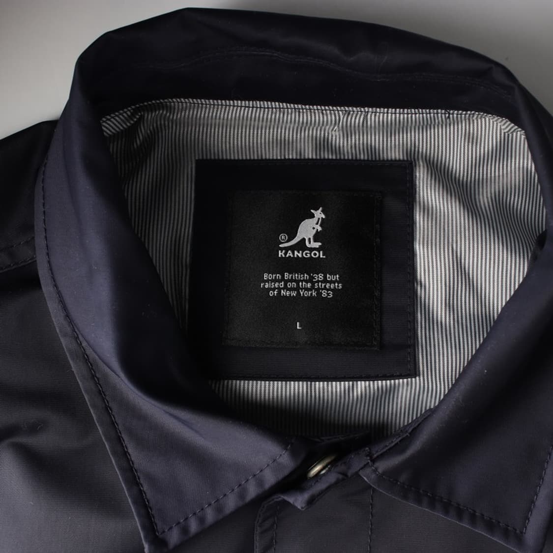 캉골 네이비 패치 로고 코치 자켓 L 상품이미지6