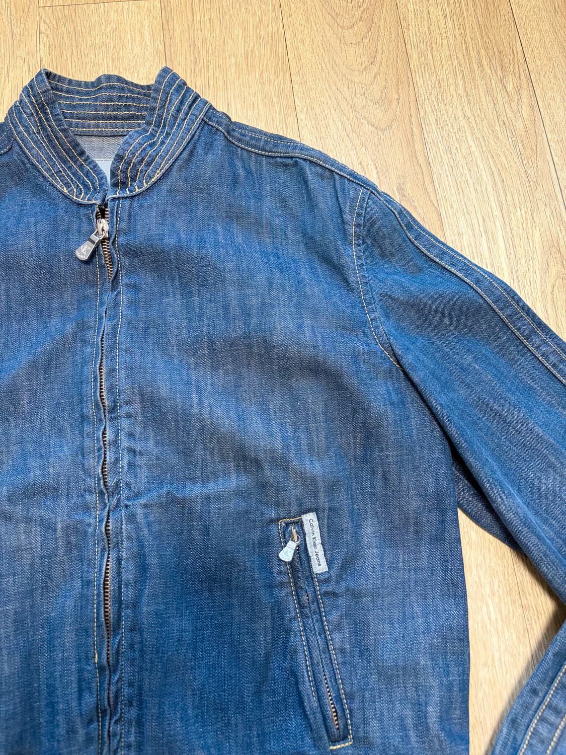 캘빈클라인 03년도 크롭 청자켓 s 상품이미지3