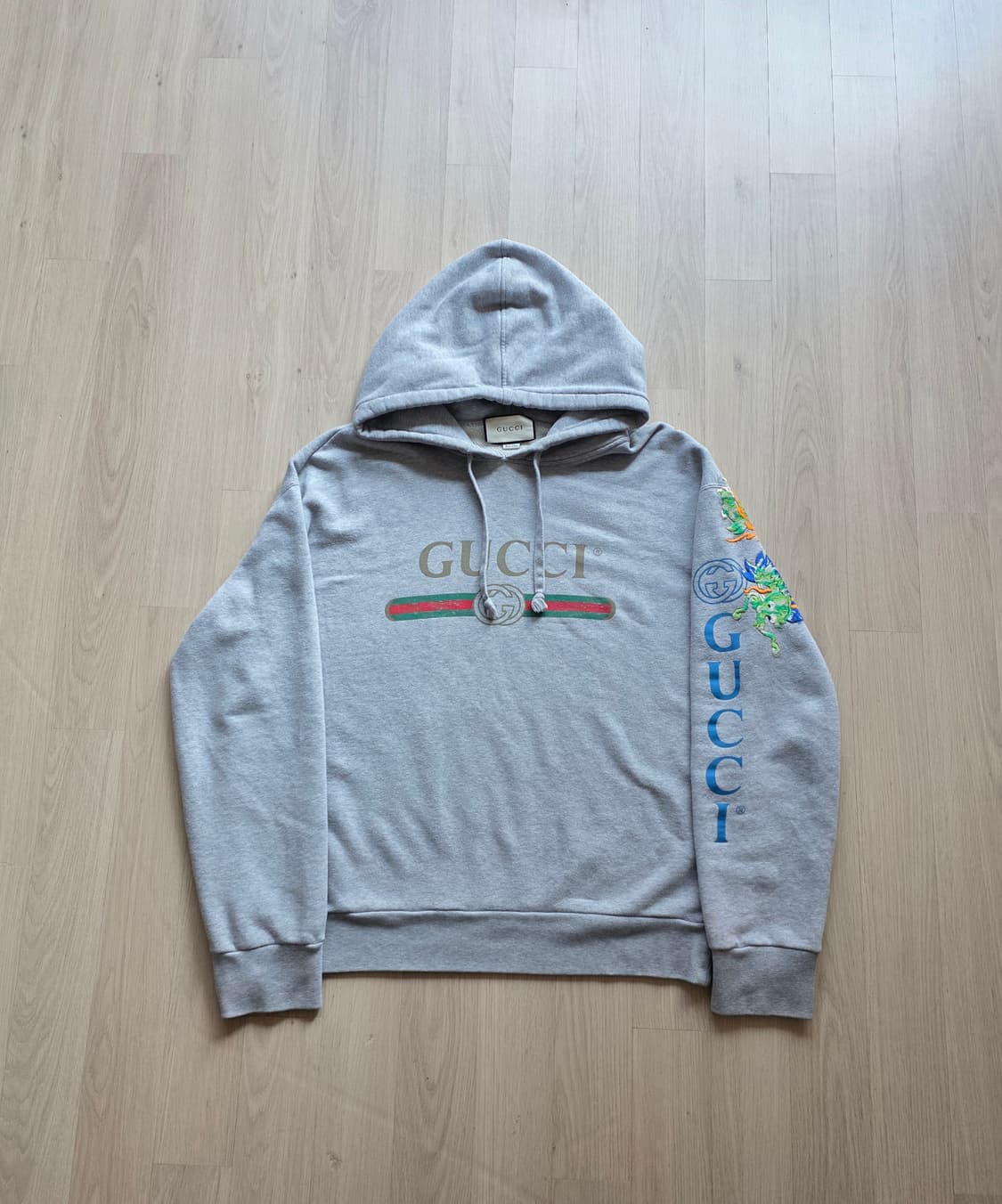 [xl]구찌 드래곤 로고 자수 후드티 상품이미지1