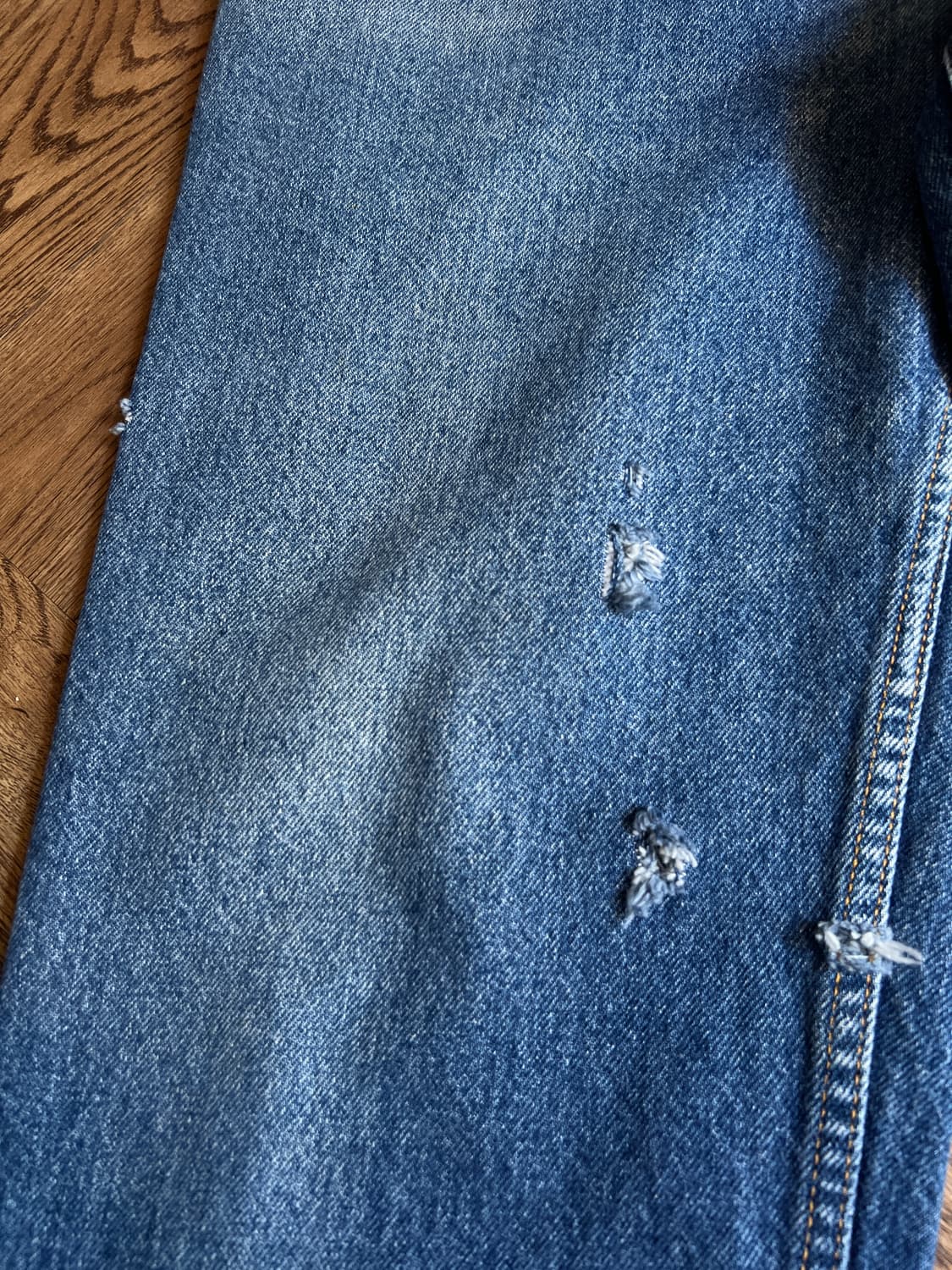 [36]90's 리바이스 USA 시그니처 540 배기핏 데미지드 데님팬츠 상품이미지4