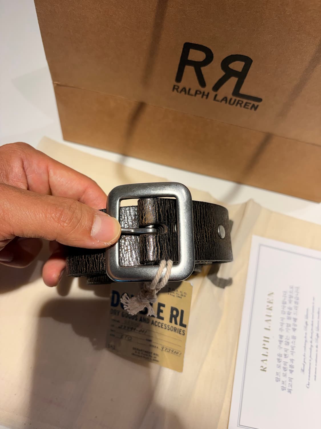 rrl 더블알엘 핸드버니시 벨트 34 상품이미지2