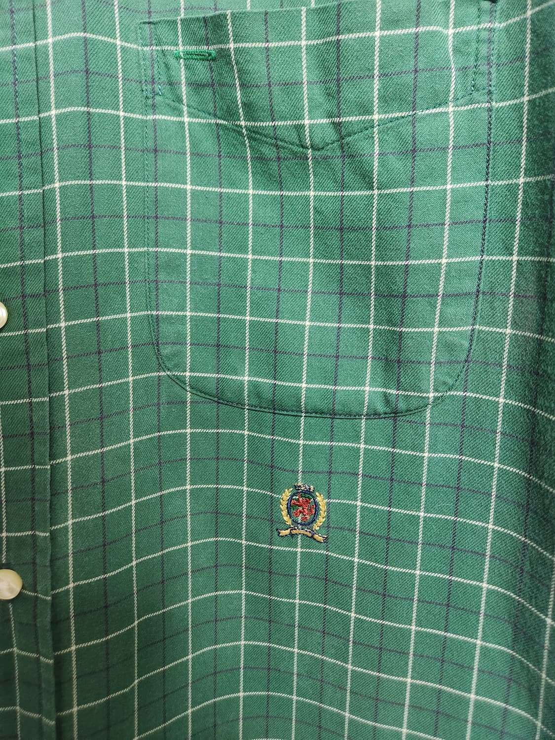 타미힐피거Tommy 코튼 체크 셔츠 M - S169 상품이미지5