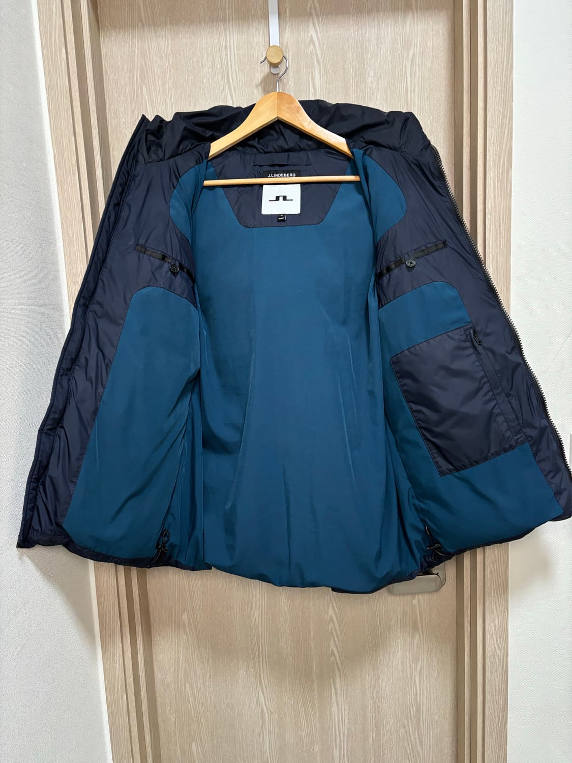 제이린드버그 골프 다운 후드패딩M/네이비 상품이미지3