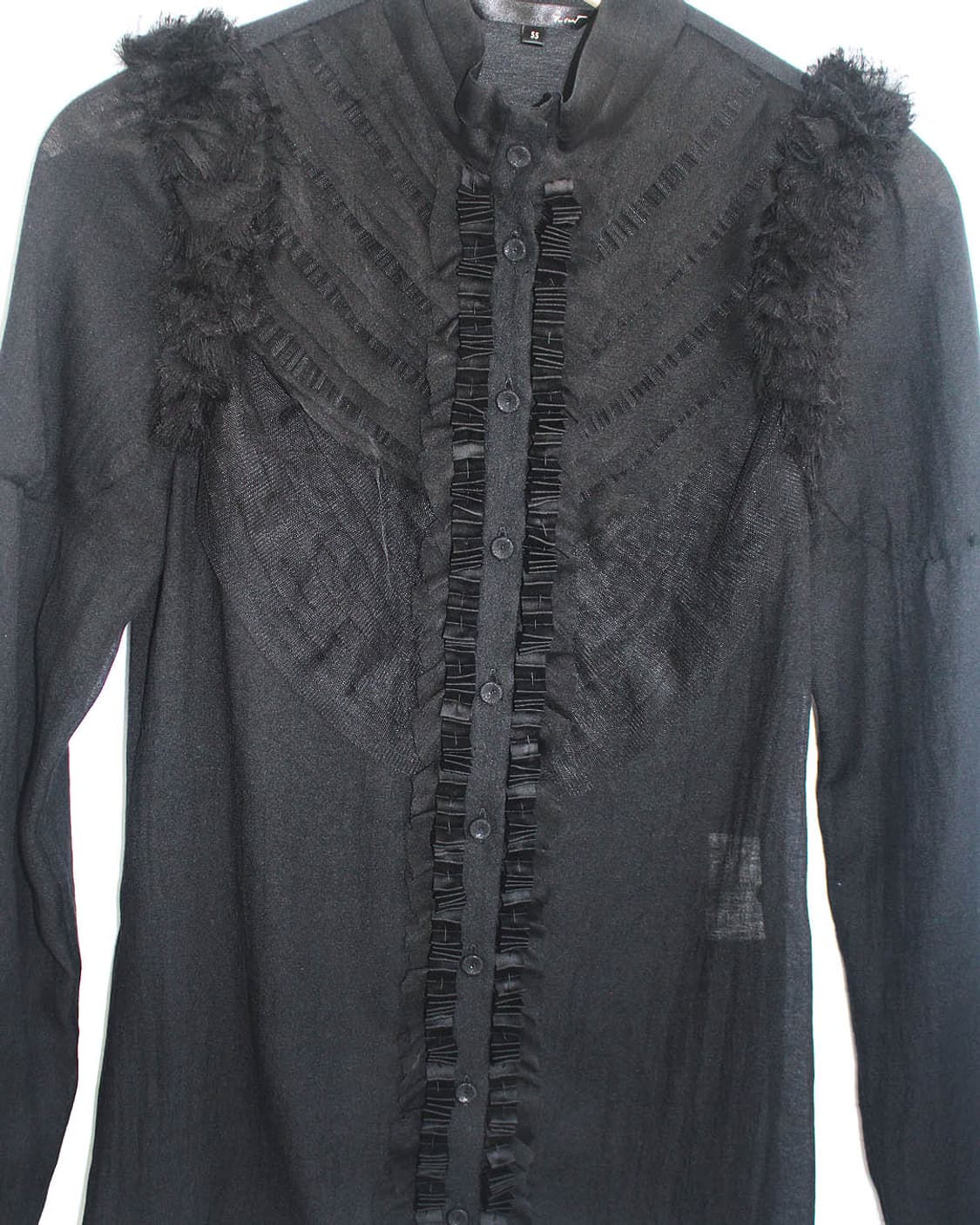 Feather frill layered gothic puff blouse 상품이미지7