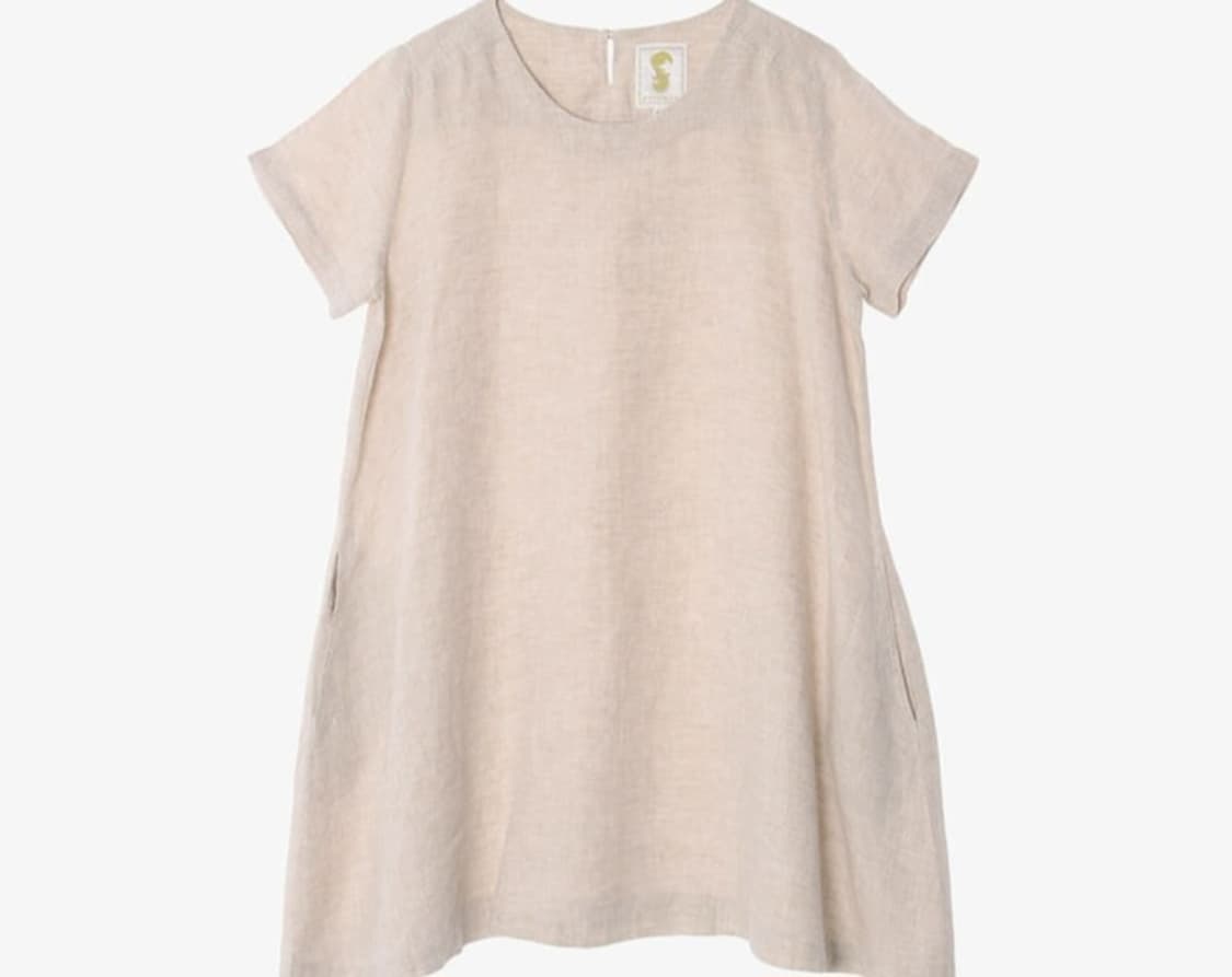 포켓 루즈 린넨 원피스 상품이미지1