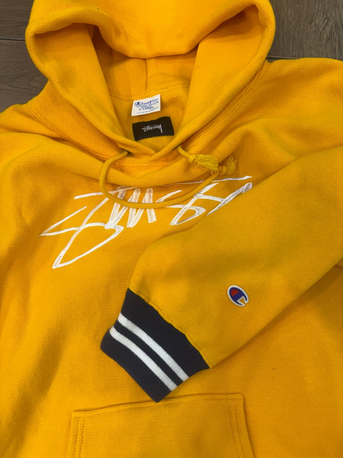 Stussy X Champion Collaboration Hoodie 상품이미지8