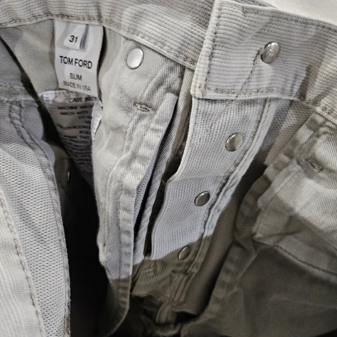 톰포드 스웨이드 패치 슬림 핏 코튼팬츠 상품이미지5