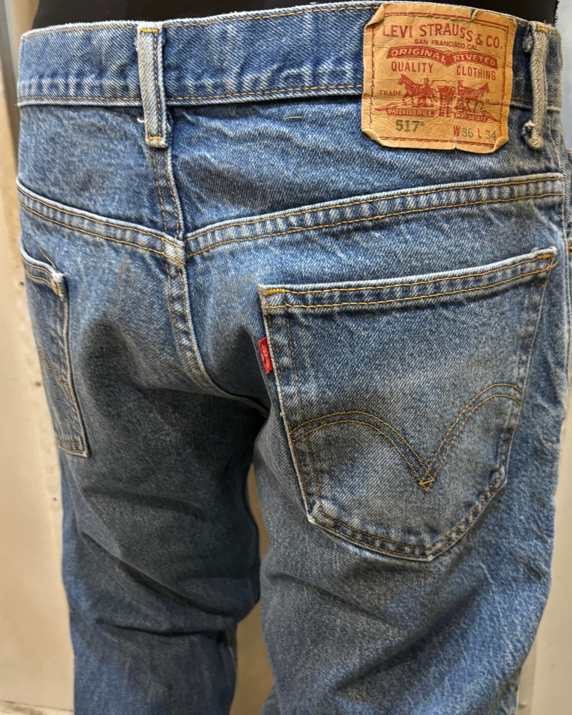 90s🇺🇸 LEVIS 517 U.S.A denim boots cut 상품이미지4