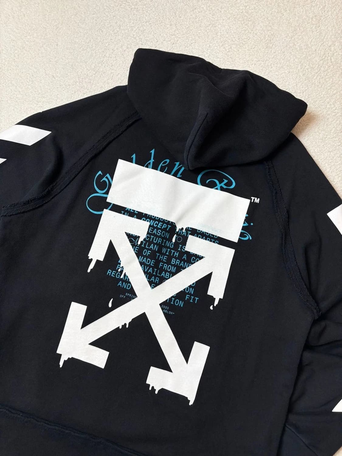 오프화이트 20ss 드리핑 애로우 오버 후드티 PN6556 상품이미지3