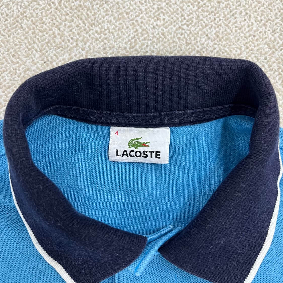 4 라코스테 배색 카라 반팔 티셔츠 0225M2 상품이미지2
