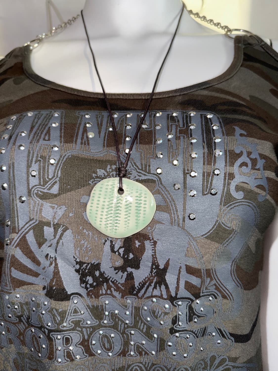 Mint oriental ceramic necklace  상품이미지4