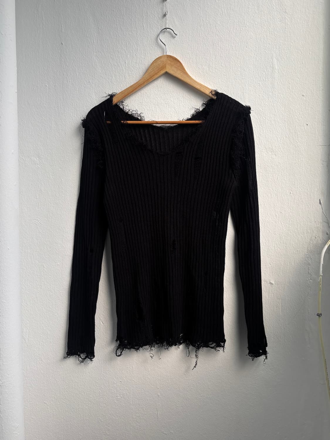 Vintage Black Damage Knit 상품이미지4