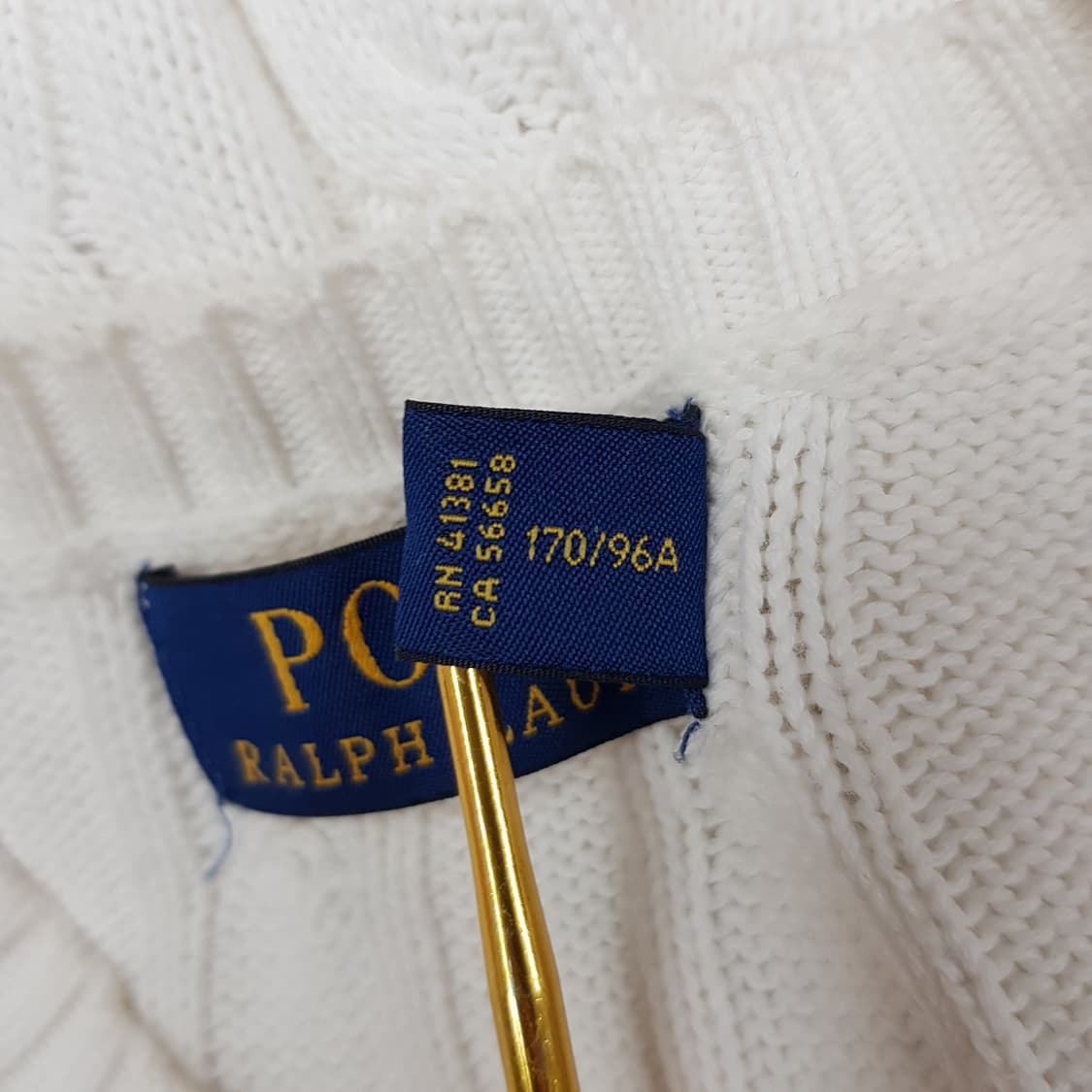 폴로 랄프로렌 케이블 반팔 코튼 니트 LG사이즈 상품이미지6