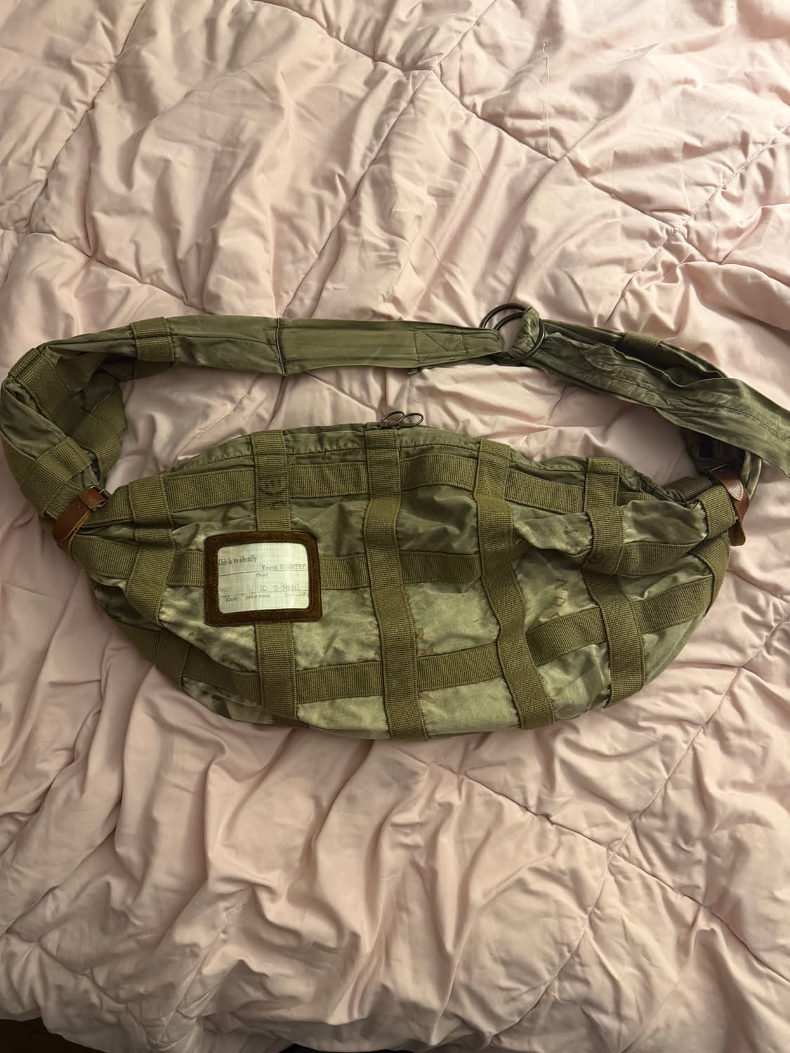 캐피탈 스너프킨 코튼 레더 프리스너 크래프트 백 카키 상품이미지3