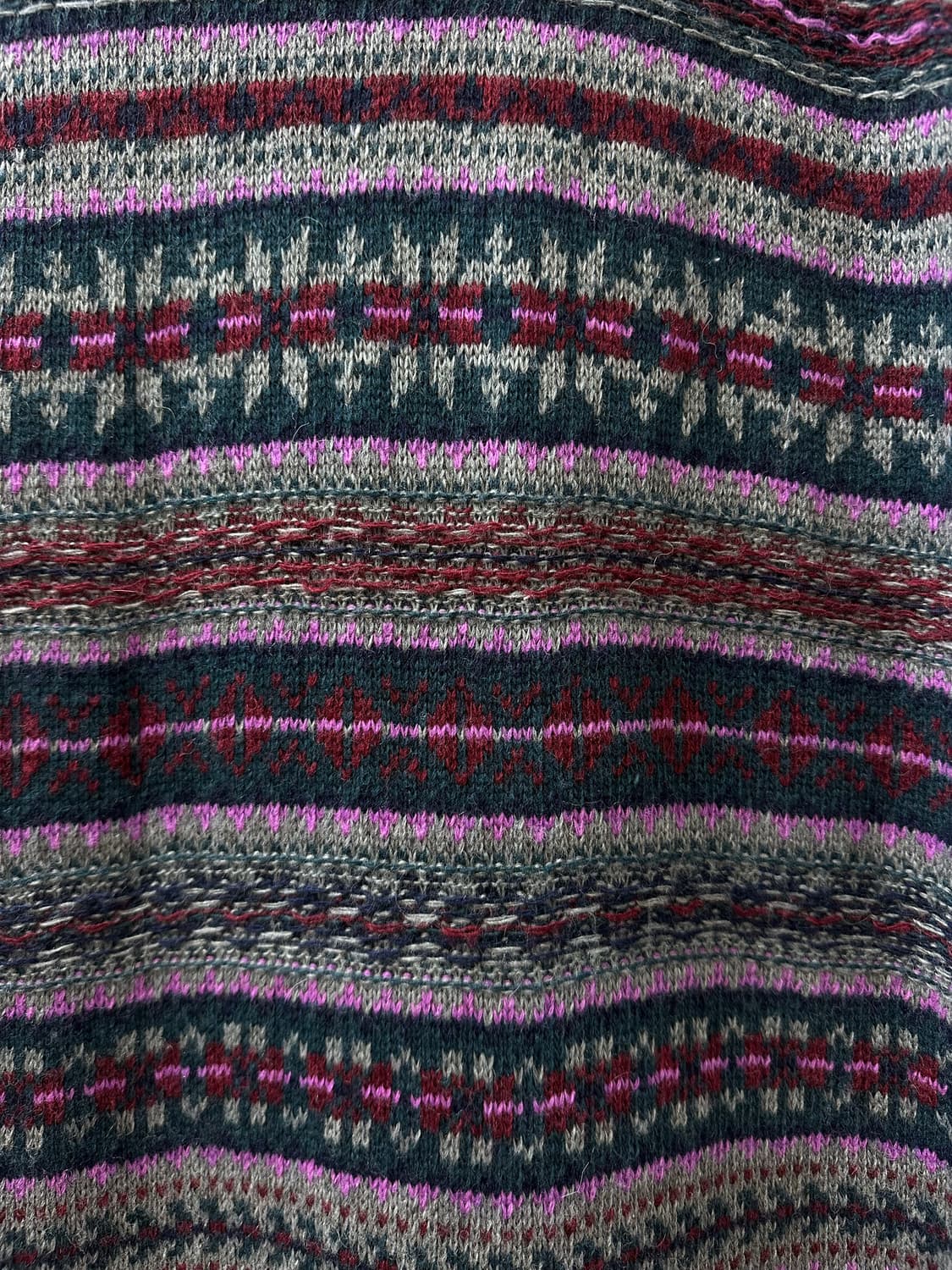 일본빈티지 울 혼방 페어아일 니트 스커트  상품이미지3