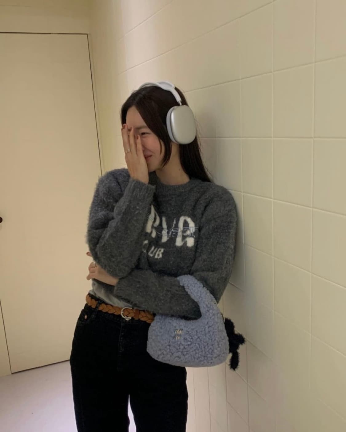 택O) 그로브 KINS 니트 그레이 [차정원 착용] 상품이미지1