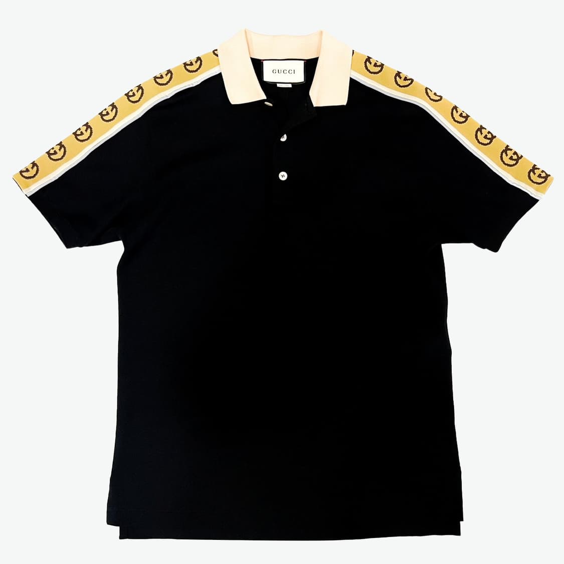 [S] 구찌 인터로킹 G 스트라이프 카라티 반팔 상품이미지4