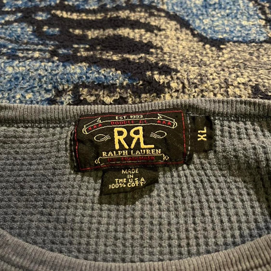 RRL 더블알엘 가먼트 다이드 와플 니트 크루넥  상품이미지3