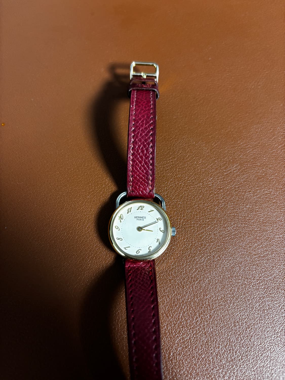 빈티지 에르메스 아쏘 쿼츠 24mm 레드스트랩 상품이미지4
