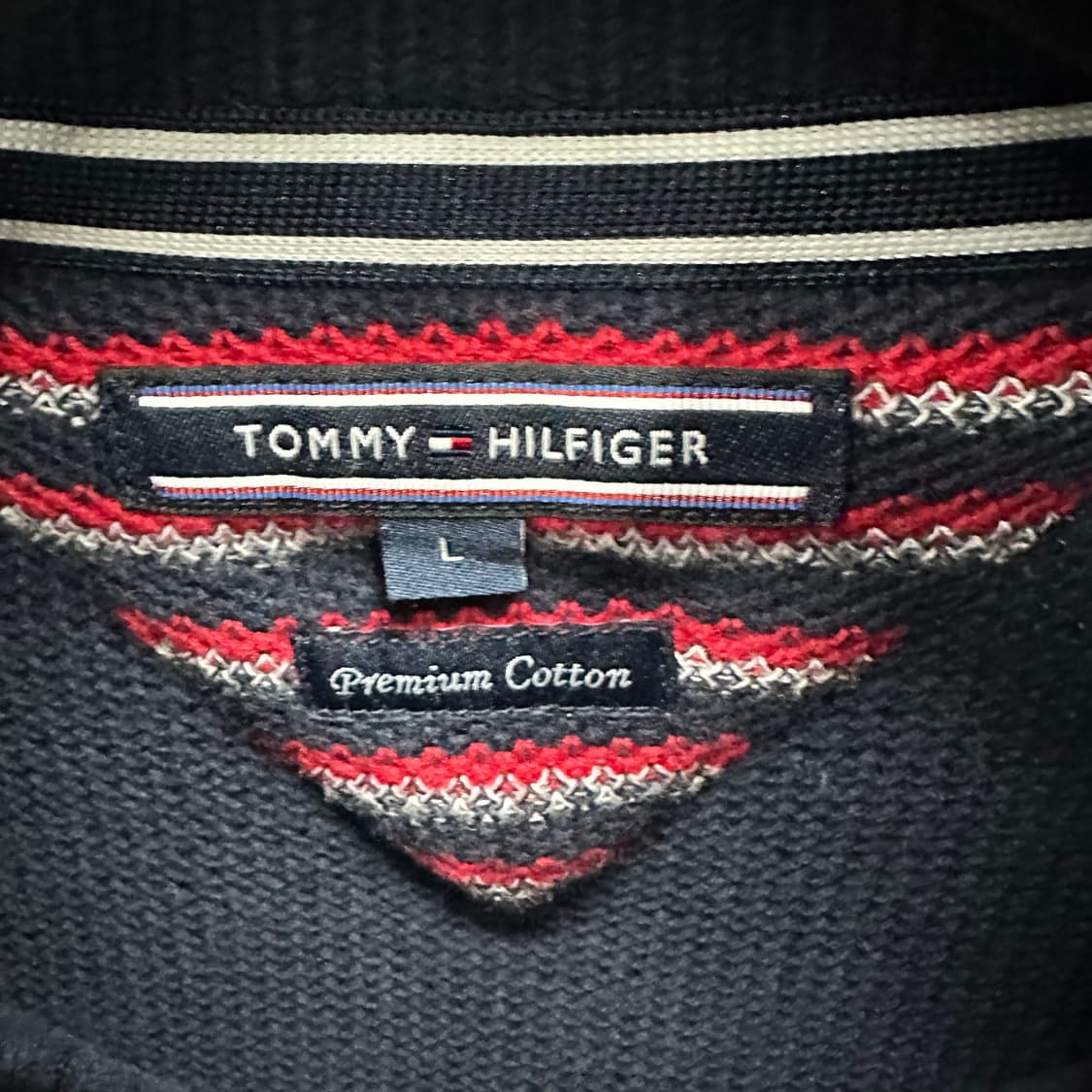 100 타미힐피거 남자 프리미엄코튼 니트 집업 상품이미지3