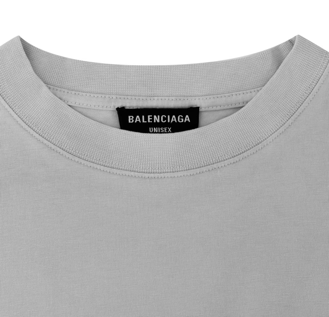 [L] 발렌시아가 남성 어센틱 자수 로고 오버사이즈 반팔 티셔츠 화이트 상품이미지7