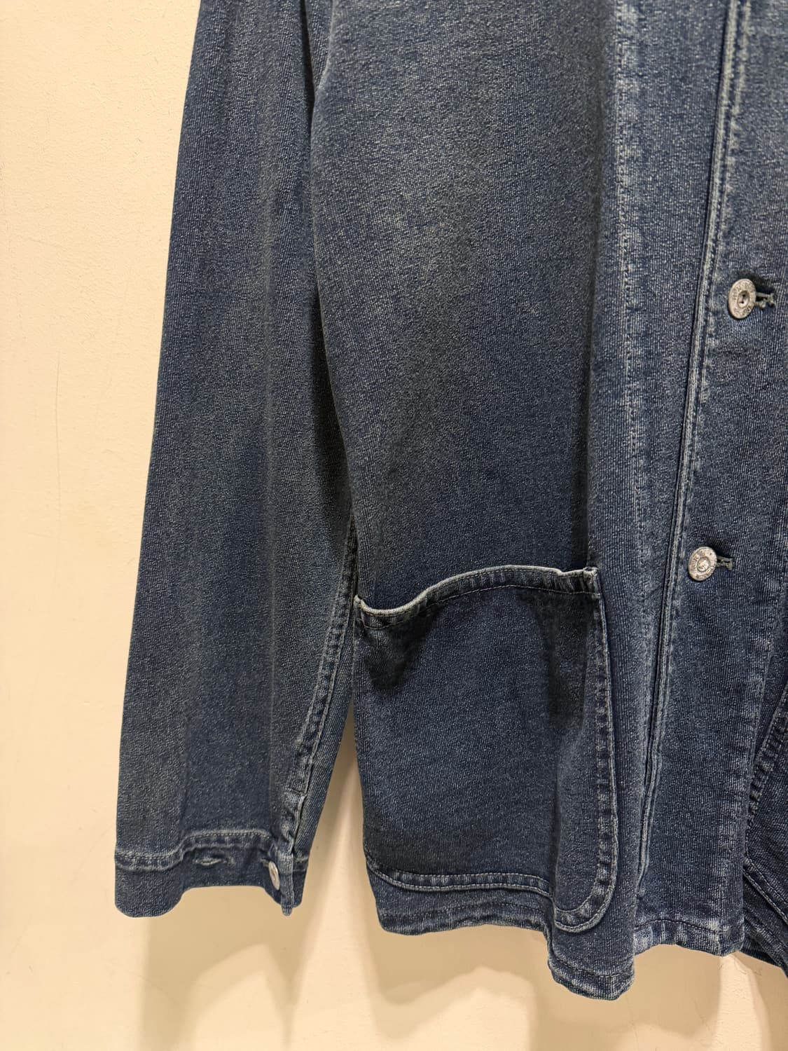 rrl 더블알엘 워시드 인디고 저지 자켓 XS 상품이미지2