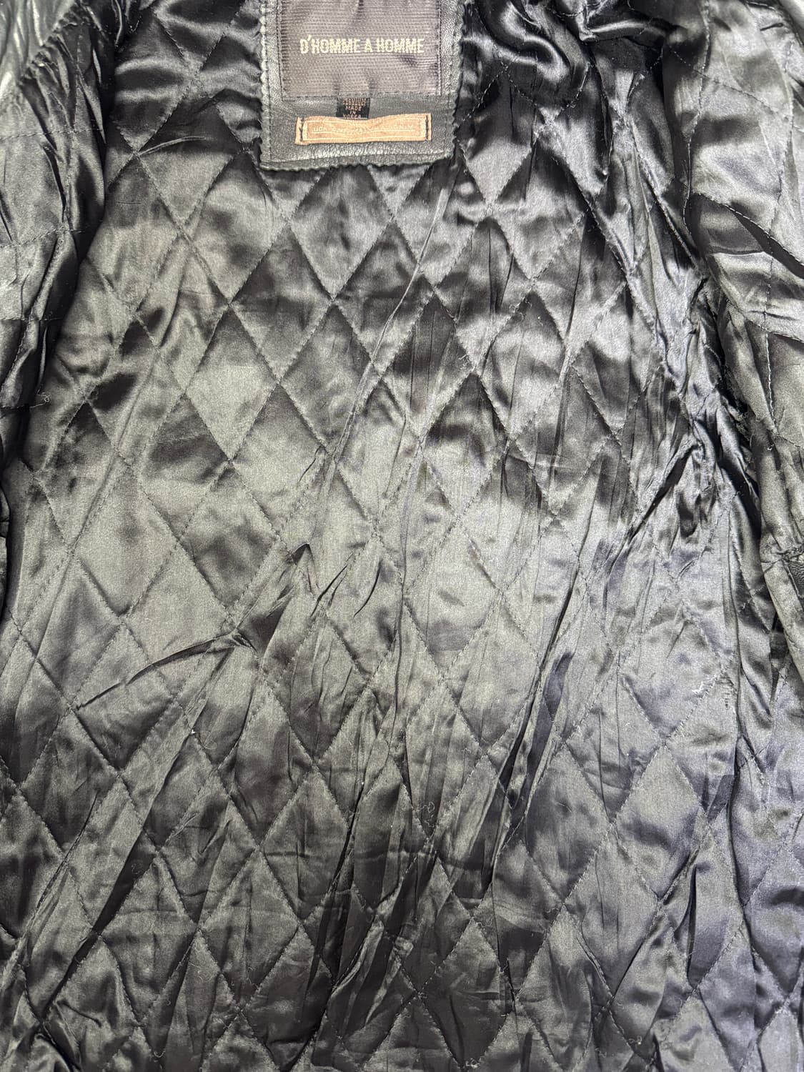 빈티지 DHOMME A HOMME 양가죽 레더 봄버 자켓 M 상품이미지5