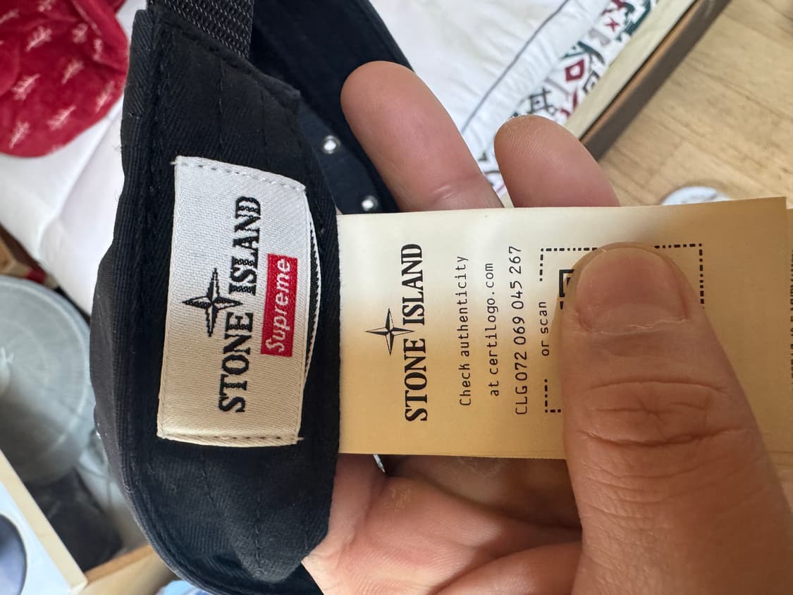 슈프림X스톤아일랜드 리액티브 캠프캡 상품이미지4