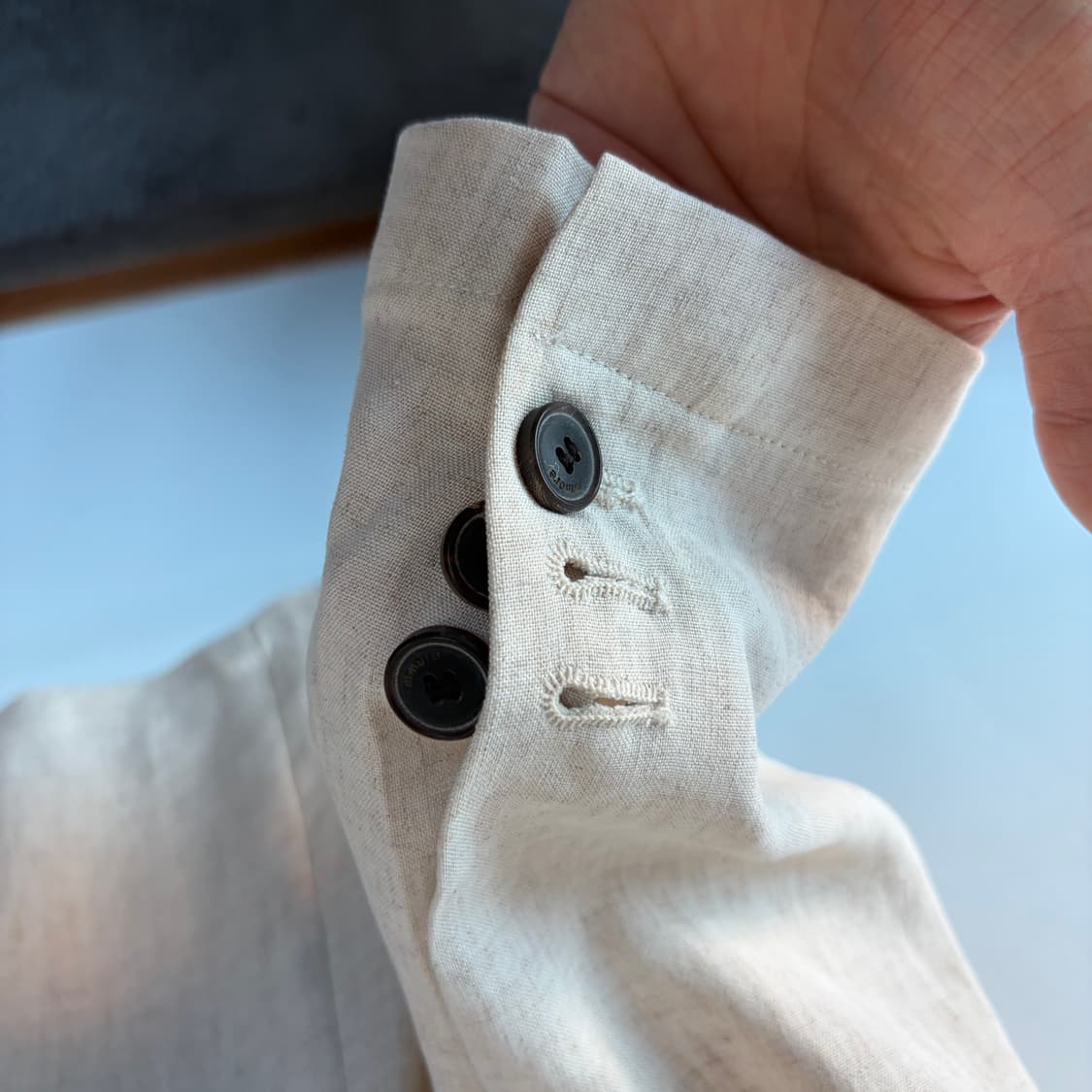 mmore 베이지색 린넨 블레이저 자켓 상품이미지4