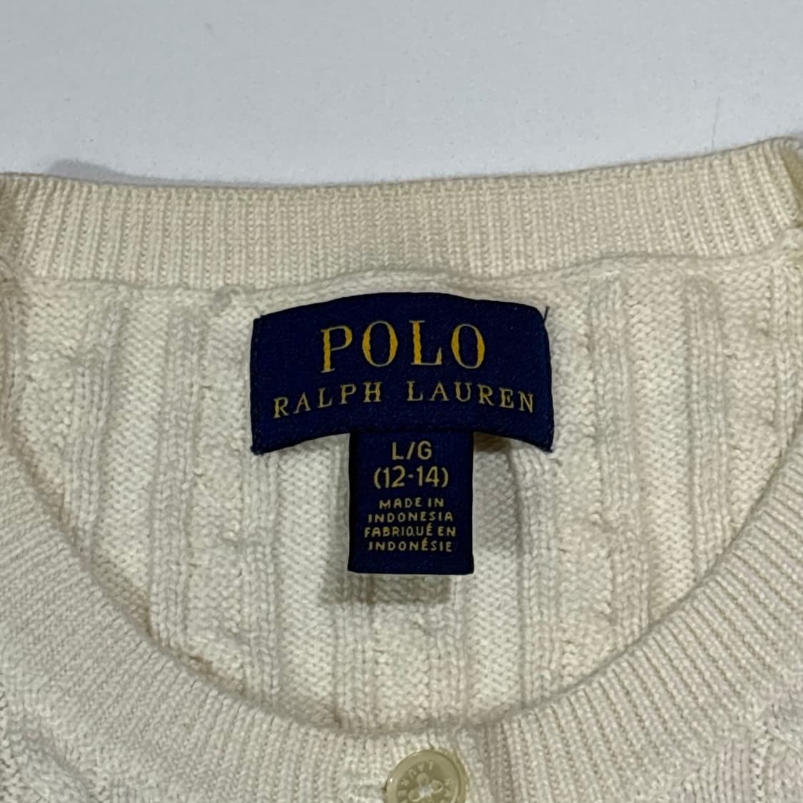 폴로 랄프로렌 아이보리 케이블 가디건 상품이미지3