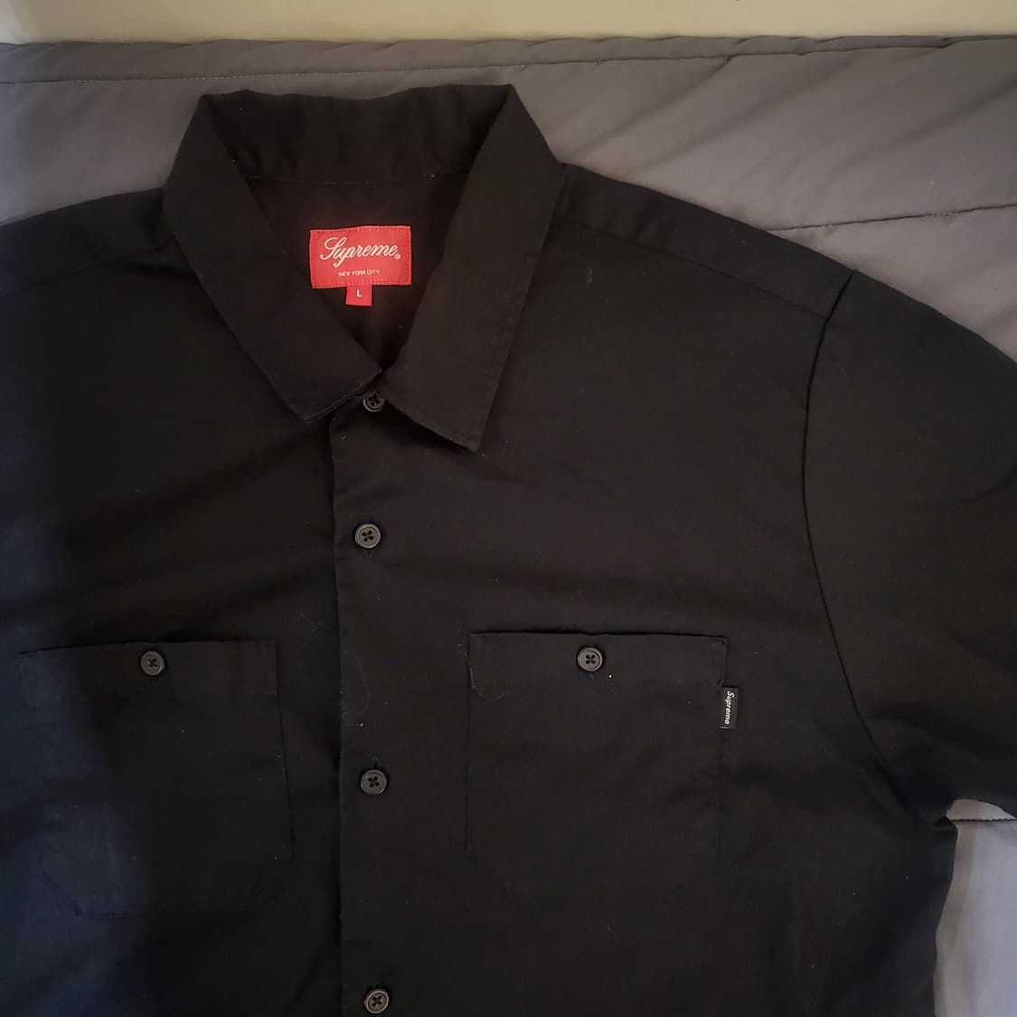 슈프림 곤즈 램 워크셔츠 블랙 L 상품이미지3