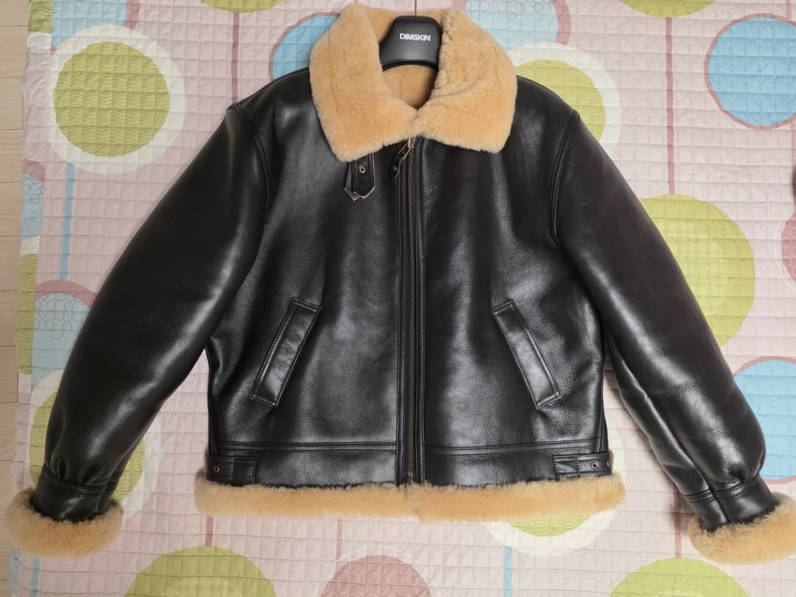 딤스킨 Type B-3 무스탕(무톤) 자켓  딥브라운 2xl 판매 상품이미지1