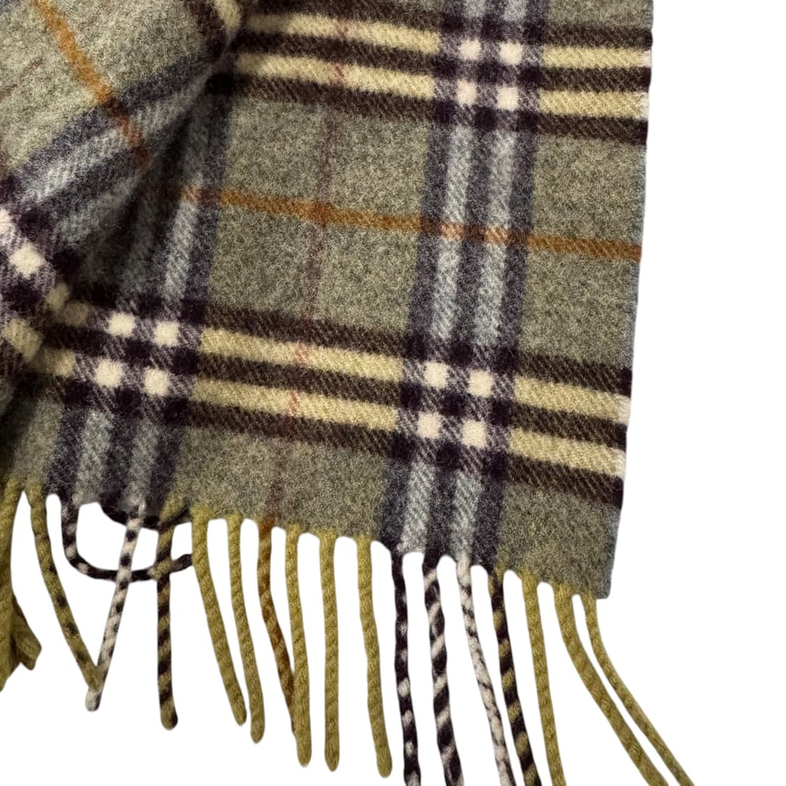 정품 버버리 노바체크 카키 렘스울 머플러 상품이미지2