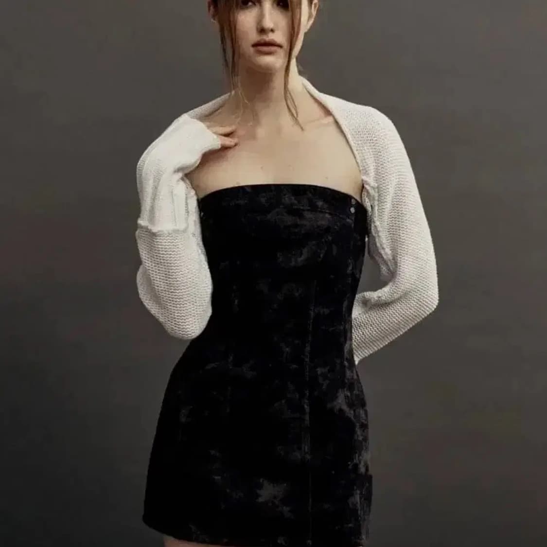 쓰리타임즈 루시퍼 데님 드레스 블랙 상품이미지1