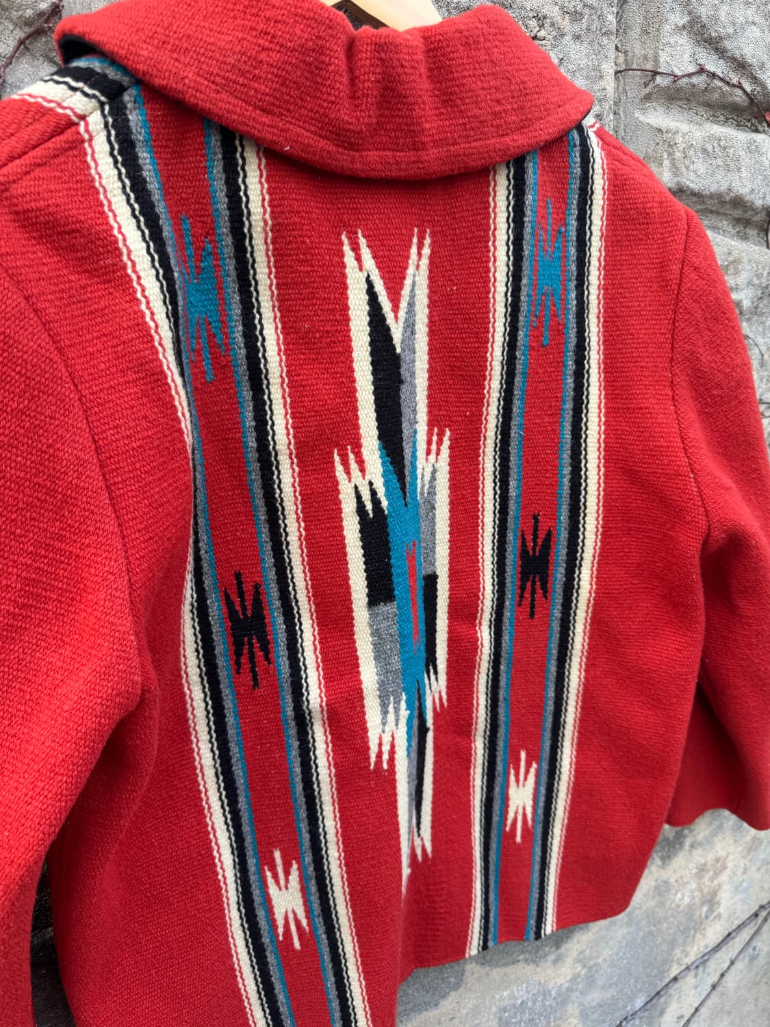 센티넬라 빈티지 핸드 우븐 울 웨스턴 네이티브 치마요 자켓  상품이미지6