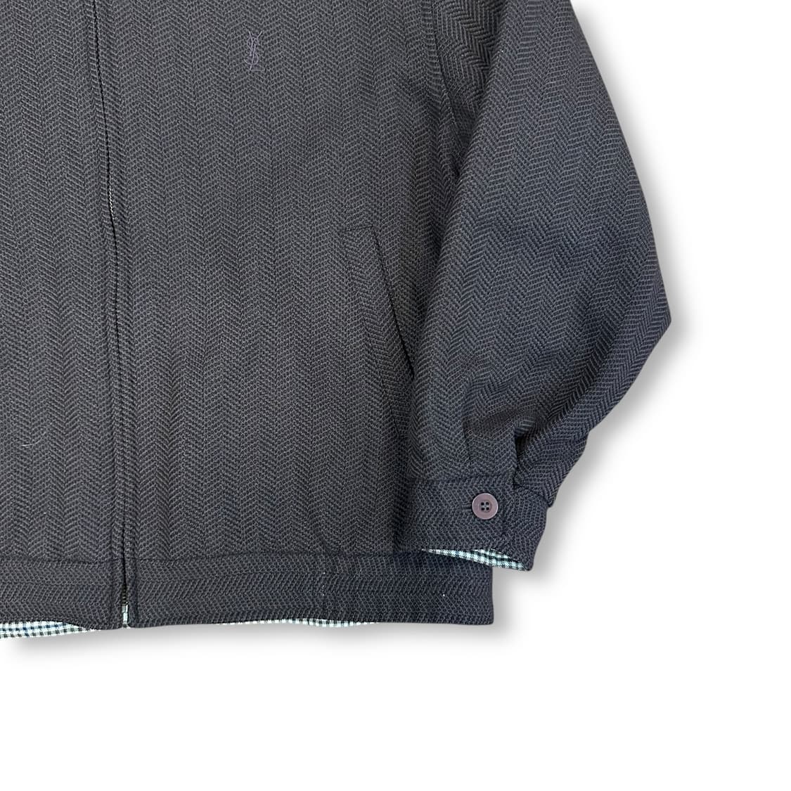 입생로랑 헤링본 블루종 자켓 상품이미지3