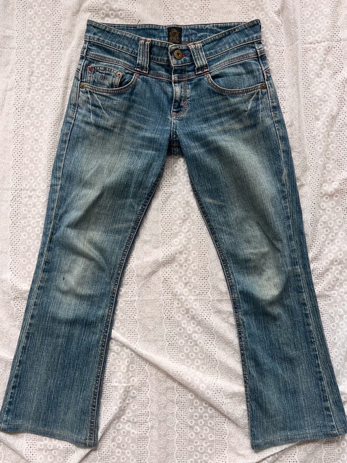 Blue denim semi bootcut pants 상품이미지2