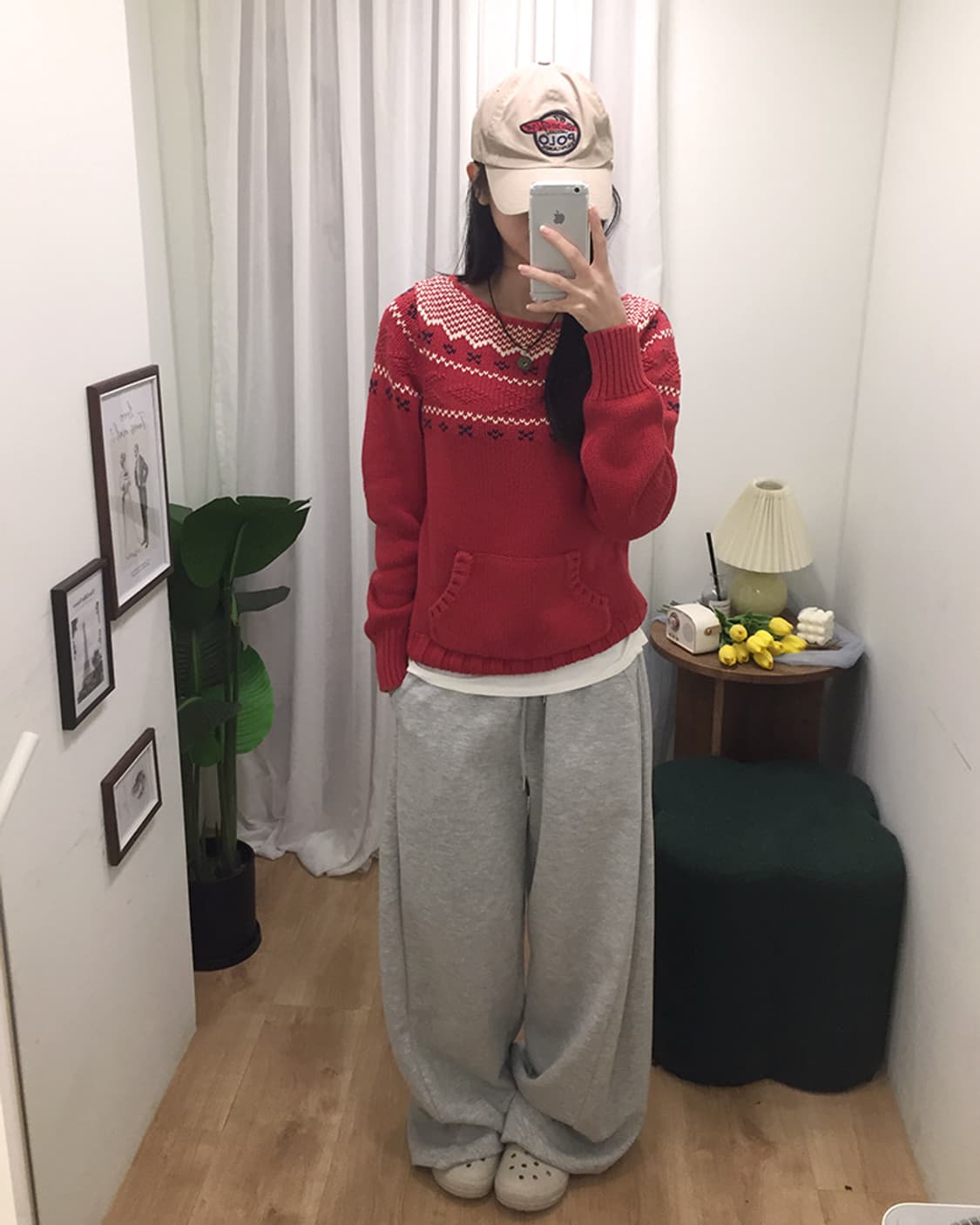 여성 폴로 노르딕 니트 스웨터 95 상품이미지1