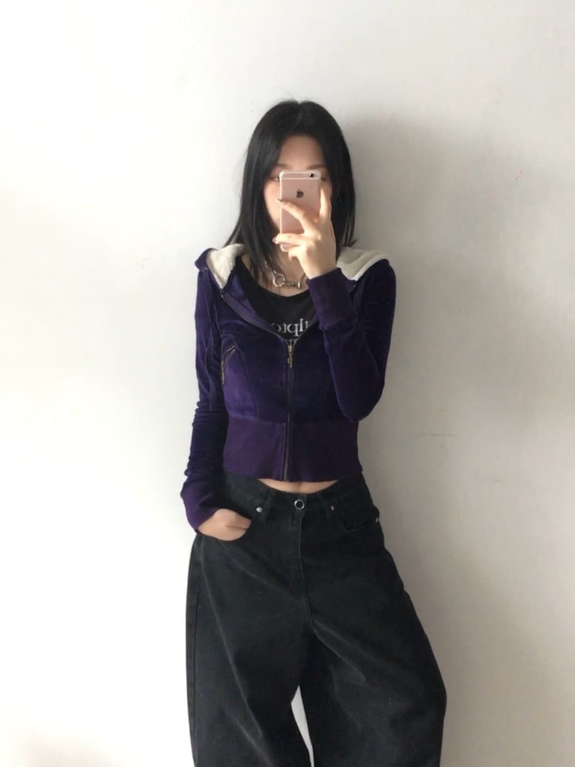 빈티지 y2k 퍼 후드집업 상품이미지1