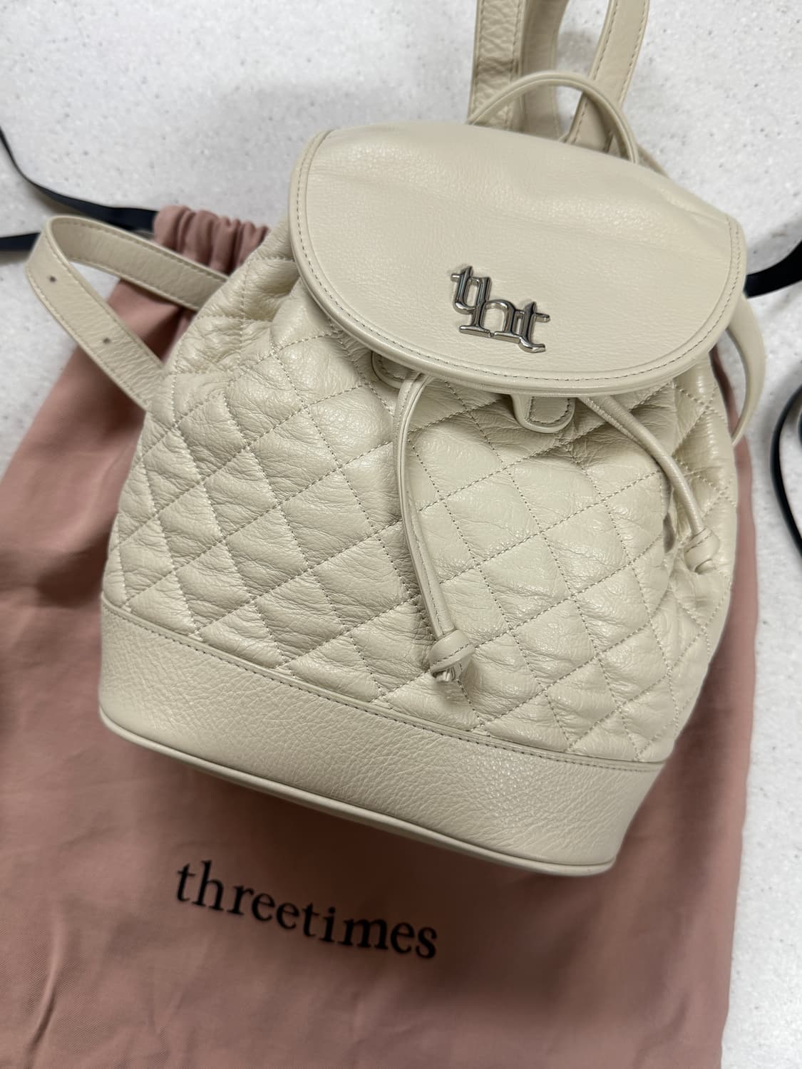 쓰리타임즈 아콘 백팩 아이보리 상품이미지1
