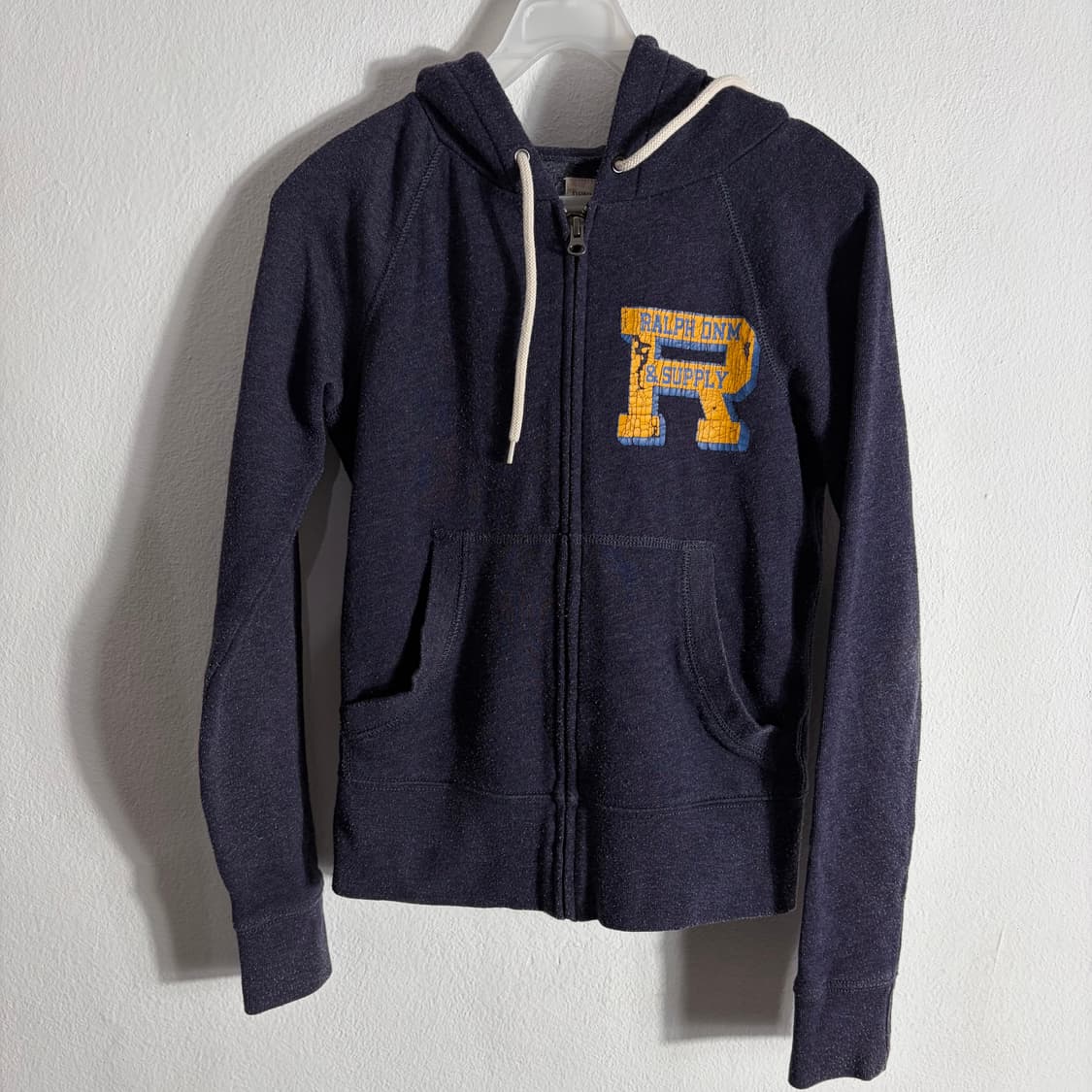 데님앤서플라이 랄프로렌 빈티지 로고 프린트 후드집업(XS) 상품이미지1